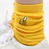 Banana Yellow Cotton Socks